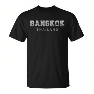 Camiseta de recuerdo de Bangkok, Tailandia, diseño icónico del horizonte urbano - Product Image 2