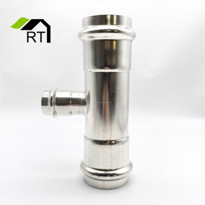 Chất lượng cao thép không gỉ SS304 316 Đôi Báo Chí phụ kiện mông hàn TEE Reducer 304 - Product Image 2