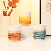 Vases à bougies cylindriques en porcelaine personnalisables YBH Factory, écologiques, décoratifs pour la maison, pour la Saint-Valentin et les mariages, colorés