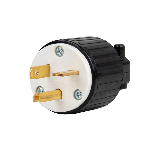 NEMA 5-20p 5-15p 20a 125v Grounding Plug for Light Industrial Appliance