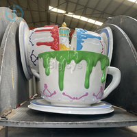 Manège à tasses rotatives mobile sur remorque, équipement de fête foraine pour café et thé