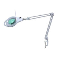 Green Optical Lens Anti Glare Clip on Light Led Magnifier Lamp for Thread Sorting During Professional Embroidery Production
