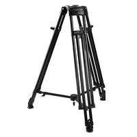 Kit trépied fluide robuste E-IMAGE EG40 PLUS 150 mm pour caméras de cinéma et de studio