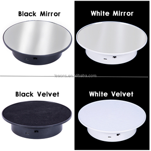 Support d'Affichage Rotatif Électrique à 360 Degrés avec Surface Miroir/Daim pour Bijoux, Cosmétiques et Photographie - Product Image 4
