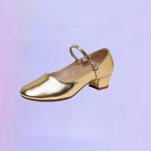 Zapatos de <span class=keywords><strong>Baile</strong></span> Latino para Niños, de Charol Brillante, Punta Cerrada, para <span class=keywords><strong>Salsa</strong></span>, <span class=keywords><strong>Baile</strong></span> de Salón, Tango, Negros, Dorados, Rojos, Tacones de 2.5cm - Product Image 2