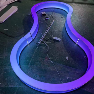 Customized LED Round Lightbox Indicator Sign AC-Powered Acrylic <b>Logo</b> Waterproof <b>Wall</b> Mount for Advertising Sign Night Market - Product Image 2