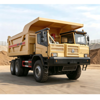 Camion minier SINOTRUK HW135 d'occasion 6x4 à benne basculante large pour projet d'exploitation minière en ciel ouvert
