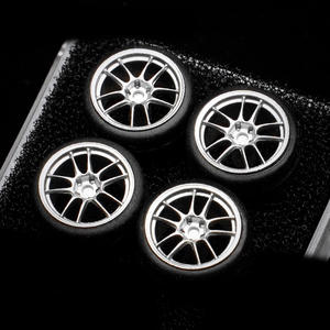 ล้อรถโมเดลโลหะผสม Nabes X Chika ขนาด 8.9/9.7 มม. 1/64 พร้อมยางถอดเปลี่ยนได้ รุ่น Club P1/<span class=keywords><strong>Enkei</strong></span> <span class=keywords><strong>PF01</strong></span> สำหรับรถโมเดล Hot Wheels ขนาด 1:64 - Product Image 2