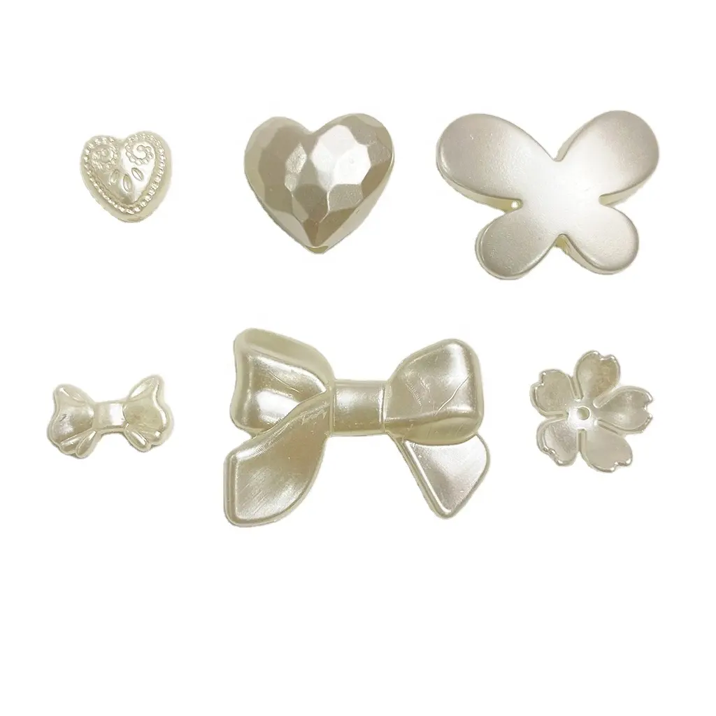 ABS pearl pendant acrylic bow ginkgo leaf DIY Earrings mobile phone case accessories