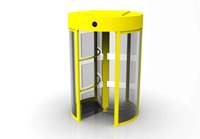 Tourniquet en verre pleine hauteur à longue durée de vie du moteur, compatible avec plusieurs dispositifs de reconnaissance pour hall d'hôtel