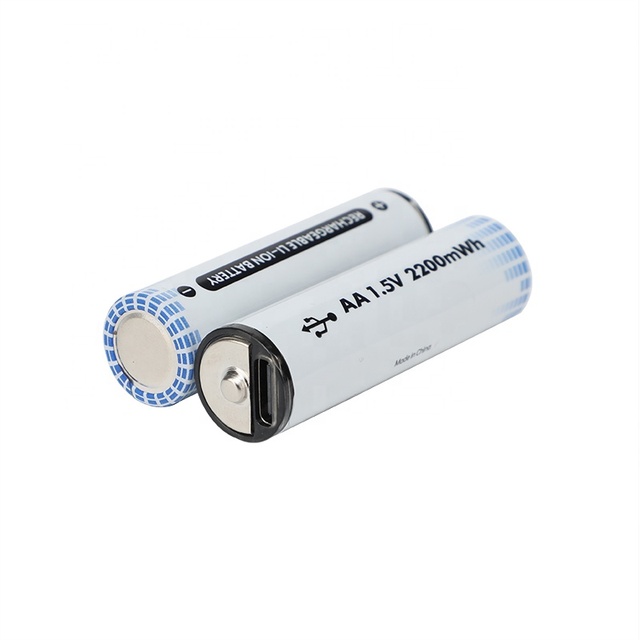 Cuanen China Battery Manufacturer 2200mWh 1.5v Lithium Ion Rechargeable AA Li-ion Cell Battery