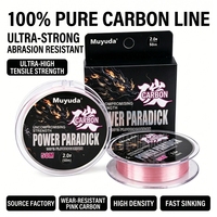 Fil de pêche haute qualité, résistant à l'abrasion, en fluorocarbone rose et fibre de carbone, 100M, pour leurre, ligne coulante, pour la pêche au bar en rivière