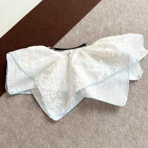 Nouveau mode chouchous élégants en mousseline de soie à fleurs carrées pour femmes dames Vintage <span class=keywords><strong>Georgette</strong></span> Triangle tête cravates enfants accessoires de cheveux - Product Image 4