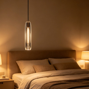 Lustre moderne de luxe couleur <span class=keywords><strong>cuivre</strong></span> avec cristaux, design minimaliste, petit luminaire suspendu pour bar, comptoir, salle à manger, chevet ou restaurant - Product Image 3