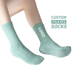 Non Slip Grip Yoga <b>Socks</b> Men Women Non Skid Cushioned Hospital Maternity Ballet Pilates Floor Dance Cotton Custom logo <b>Socks</b> - Product Image 1