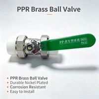 Katup Bola Kuningan PPR Katup Bola Kuningan PPR Double Union Untuk Sistem Pemanas dan Saluran Air