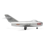 Радиоуправляемый самолет-истребитель MinimumRC Mikoyan MiG-15 с 30-мм EDF-турбиной, бесщеточным двигателем, 3-канальным управлением, 2.4ГГц, гироскопической стабилизацией, для выполнения трюков, RTF