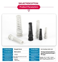 Connecteur de câble en nylon étanche IP68 fiable, anti-pliage, anti-poussière, avec protection contre la tension pour l'alimentation des éclairages extérieurs