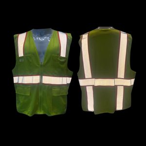 Gilet de sécurité réfléchissant à haute visibilité en polyester bicolore avec logo personnalisé CITICITY, classe 2 ANSI, pour géomètres, avec poches - Product Image 6