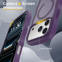 Coque de téléphone magnétique douce au toucher, motif ondulé mat, pour iPhone 18 Pro Max 17 Pro, antichoc, anti-chute, protection arrière pour mobile