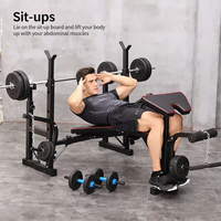 Banc de musculation pliable tout-en-un 021B : Station multifonctionnelle pour levée de poids et développé couché