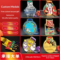 Médailles personnalisées en métal à sable liquide pour événements de marathon, plaques d'honneur créatives en émail sur mesure pour compétitions sportives, avec impression de logo possible