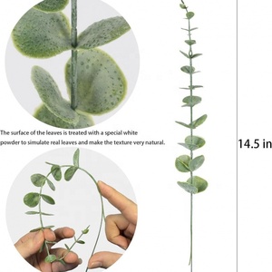 Ramas de Eucalipto <span class=keywords><strong>Artificial</strong></span> de Plástico, Hojas Verdes, Hojas Falsas para Decoración de Bodas, Casas de Campo y Hogares - Product Image 3