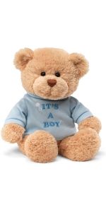 <span class=keywords><strong>Oso</strong></span> de Peluche con Camiseta Azul con la Frase 'I'm the Big Brother', Peluche Unisex de Felpa Corta para Edades de 1 Año en Adelante, Marrón, 12 Pulgadas - Product Image 3