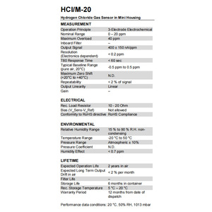 Membrapor HCl/M-20 Electrochemical Hydrogen <b>Chloride</b> Gas Sensor High Accuracy Mini Housing Switzerland - Product Image 1
