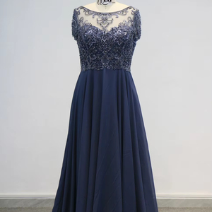 <span class=keywords><strong>Robe</strong></span> <span class=keywords><strong>de</strong></span> soirée longue en mousseline <span class=keywords><strong>de</strong></span> soie avec broderie, style princesse, pour <span class=keywords><strong>la</strong></span> mère <span class=keywords><strong>de</strong></span> <span class=keywords><strong>la</strong></span> mariée, avec soutien-gorge intégré - Product Image 1