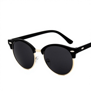 Kedun Retro Round Full Frame UV400 Rice <b>Stud</b> Color Film Reflective Sunglasses 4246 Fashion Trend Versatile - Product Image 5