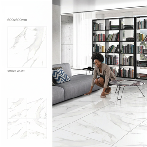 Grey Marble 2x2feet Glossy Porcelain Tiles Digital Glazed Modern Interior Floor <b>Wall</b> Design - Product Image 4