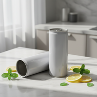 Canette en aluminium élégante de 330 ml, haute qualité, anti-rouille, à ouverture facile, bords lisses, sans bavures, finition argent brillant, pour jus de fruits, vente en gros