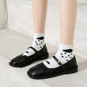 Su Yinyin's Spring Autumn Fragrant Style British Leather Pumps Women's French Gentle Shoes Thick-Soled - Product Image 4