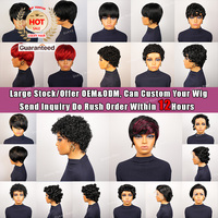 Perruque en Cheveux Naturels Coupe Pixie Gris Argenté Courts et Raides Type Carré pour Femmes, Cheveux Brésiliens Remy, sans Colle, Colorée, Fabriquée à la Machine, Perruque Abordable
