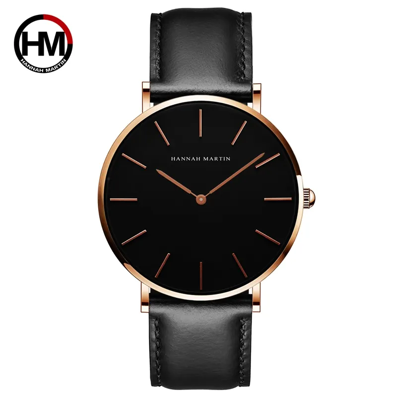 Hannah Martin CH02 Mens Watches Top Luxury Brand Quartz Boys Watches Fashion Business Life Waterproof Wrist Watch