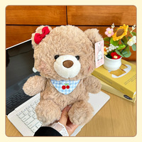 Peluche super douce, ours en peluche brun chaud avec fonction anti-stress, design personnalisé