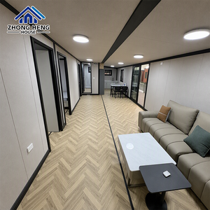 Casa Contenedor Expandible con Estructura Blanca, Revestimiento Crema, Puerta de Doble Vidrio, Ventanas con <span class=keywords><strong>Toldo</strong></span>, Completamente Amueblada, Casa Prefabricada con Terraza - Product Image 4