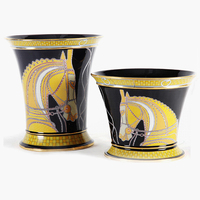 Vase en céramique de table en or noir pour décoration de maison de style européen