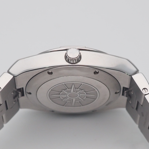 VC Overseas, <span class=keywords><strong>Montre</strong></span>-<span class=keywords><strong>bracelet</strong></span> en acier inoxydable, Lunette sertie de diamants, Cadran bleu glace, Affichage de la date, Mouvement à quartz pour homme d'affaires - Product Image 6