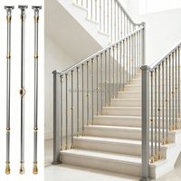 Balustres d'escalier ronds en alliage d'aluminium et de magnésium noir et argenté de 20 mm, hauteur 850 mm, pièces de garde-corps d'escalier, vente chaude