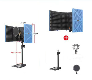 YALIMIC Écran d'isolation acoustique pour microphone à cinq portes, de haute qualité, anti-bruit, en métal, options multicolores pour la voix - Product Image 4