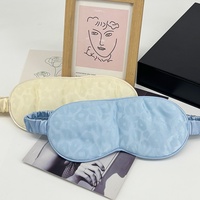 Masque de sommeil en soie de mûrier 100% double face OEM, imprimé, respirant, pour femmes et hommes, idéal pour les voyages