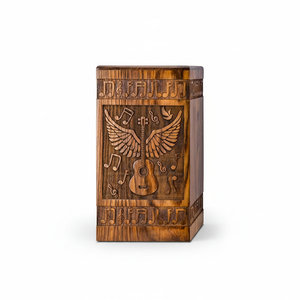 Venta caliente estilo americano hecho a mano de madera urnas de cremación moderno funerario urnas decorativas para hombre mujer a bajo precio - Product Image 1