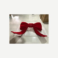 Décoration de vitrine et d'événements en forme de nœud rouge surdimensionné en fibre de verre personnalisée