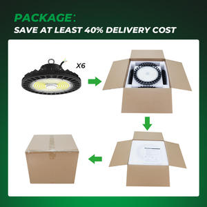 빠른 배달 150W 240W 전원 선택 가능 4000K 5000K 알루미늄 IP65 <span class=keywords><strong>LED</strong></span> 하이 베이 조명 창고 세차 차고 - Product Image 6