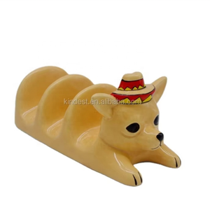 Soporte de taco mexicano de cerámica roja con logotipo personalizado para una forma única y creativa de llevar el sabor de México a su hogar - Product Image 6