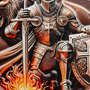 Moneta Commemorativa Personalizzata Cavaliere e Leone: Medaglione del Valore Cavalleresco e dello Scudo Sacro |   Regali Commemorativi per Collezionisti, Storici - Product Image 5