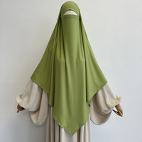 Khimar en Jersey Premium pour Femmes Musulmanes, Voile Long de Prière Modeste, Tissu Islamique de Haute Qualité Extensible pour l'Aïd et le Ramadan, Vente en Gros de Hijabs