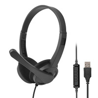 Casque USB avec microphone détachable, contrôle du volume, étanchéité IPX-4, conception supra-auriculaire – Vente directe fabricant